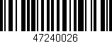 Código de barras (EAN, GTIN, SKU, ISBN): '47240026'