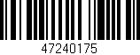 Código de barras (EAN, GTIN, SKU, ISBN): '47240175'