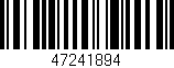 Código de barras (EAN, GTIN, SKU, ISBN): '47241894'