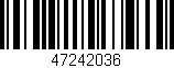 Código de barras (EAN, GTIN, SKU, ISBN): '47242036'