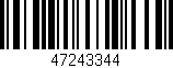 Código de barras (EAN, GTIN, SKU, ISBN): '47243344'