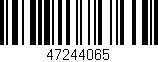 Código de barras (EAN, GTIN, SKU, ISBN): '47244065'