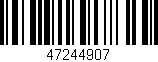 Código de barras (EAN, GTIN, SKU, ISBN): '47244907'