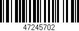 Código de barras (EAN, GTIN, SKU, ISBN): '47245702'