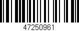 Código de barras (EAN, GTIN, SKU, ISBN): '47250961'