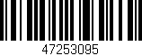 Código de barras (EAN, GTIN, SKU, ISBN): '47253095'
