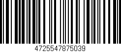 Código de barras (EAN, GTIN, SKU, ISBN): '4725547875039'