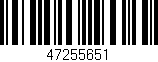 Código de barras (EAN, GTIN, SKU, ISBN): '47255651'