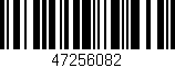 Código de barras (EAN, GTIN, SKU, ISBN): '47256082'