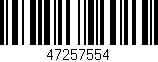 Código de barras (EAN, GTIN, SKU, ISBN): '47257554'