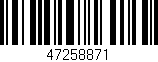 Código de barras (EAN, GTIN, SKU, ISBN): '47258871'