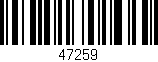 Código de barras (EAN, GTIN, SKU, ISBN): '47259'