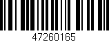 Código de barras (EAN, GTIN, SKU, ISBN): '47260165'
