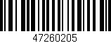 Código de barras (EAN, GTIN, SKU, ISBN): '47260205'