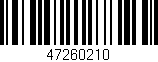 Código de barras (EAN, GTIN, SKU, ISBN): '47260210'