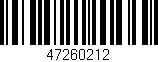 Código de barras (EAN, GTIN, SKU, ISBN): '47260212'