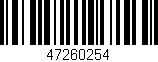 Código de barras (EAN, GTIN, SKU, ISBN): '47260254'