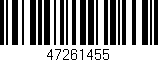 Código de barras (EAN, GTIN, SKU, ISBN): '47261455'