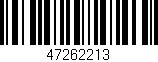 Código de barras (EAN, GTIN, SKU, ISBN): '47262213'