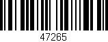 Código de barras (EAN, GTIN, SKU, ISBN): '47265'