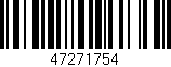 Código de barras (EAN, GTIN, SKU, ISBN): '47271754'