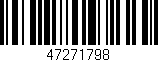 Código de barras (EAN, GTIN, SKU, ISBN): '47271798'
