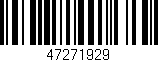 Código de barras (EAN, GTIN, SKU, ISBN): '47271929'