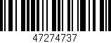 Código de barras (EAN, GTIN, SKU, ISBN): '47274737'