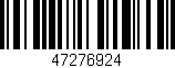 Código de barras (EAN, GTIN, SKU, ISBN): '47276924'