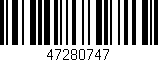 Código de barras (EAN, GTIN, SKU, ISBN): '47280747'
