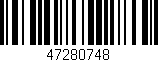 Código de barras (EAN, GTIN, SKU, ISBN): '47280748'