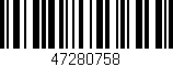 Código de barras (EAN, GTIN, SKU, ISBN): '47280758'
