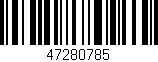 Código de barras (EAN, GTIN, SKU, ISBN): '47280785'