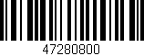 Código de barras (EAN, GTIN, SKU, ISBN): '47280800'