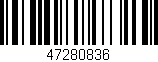 Código de barras (EAN, GTIN, SKU, ISBN): '47280836'