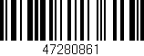 Código de barras (EAN, GTIN, SKU, ISBN): '47280861'