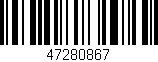 Código de barras (EAN, GTIN, SKU, ISBN): '47280867'