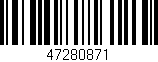 Código de barras (EAN, GTIN, SKU, ISBN): '47280871'