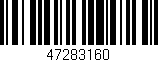 Código de barras (EAN, GTIN, SKU, ISBN): '47283160'