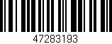 Código de barras (EAN, GTIN, SKU, ISBN): '47283193'