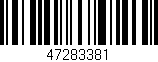 Código de barras (EAN, GTIN, SKU, ISBN): '47283381'