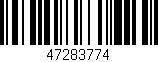 Código de barras (EAN, GTIN, SKU, ISBN): '47283774'