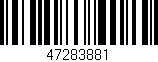 Código de barras (EAN, GTIN, SKU, ISBN): '47283881'