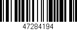 Código de barras (EAN, GTIN, SKU, ISBN): '47284194'