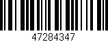 Código de barras (EAN, GTIN, SKU, ISBN): '47284347'