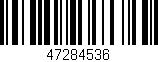Código de barras (EAN, GTIN, SKU, ISBN): '47284536'