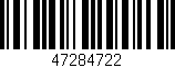 Código de barras (EAN, GTIN, SKU, ISBN): '47284722'