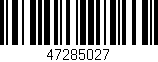 Código de barras (EAN, GTIN, SKU, ISBN): '47285027'