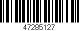Código de barras (EAN, GTIN, SKU, ISBN): '47285127'