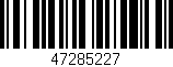 Código de barras (EAN, GTIN, SKU, ISBN): '47285227'